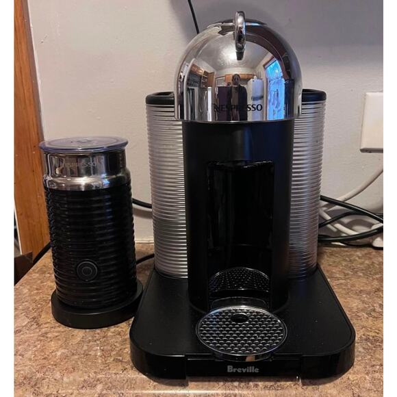 Nespresso ® by Breville Chrome Coffee and Espresso Machine Aeroccino